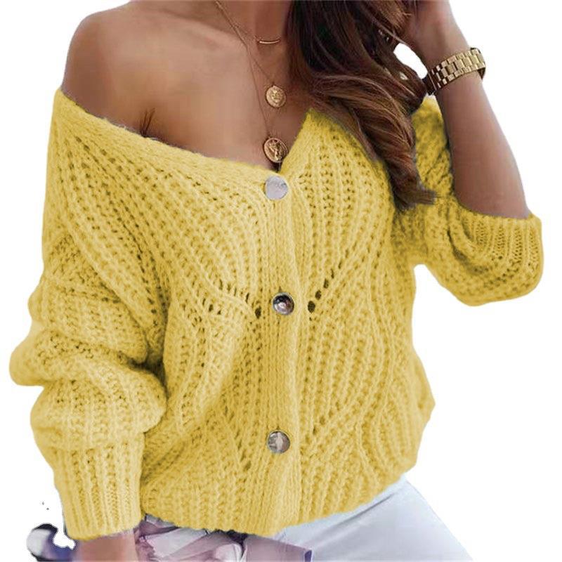 Tjejers chunky knit cardigan med fördelaktig öppen design och dekorativa knapppdetaljer Mirla-Eva Jonsson