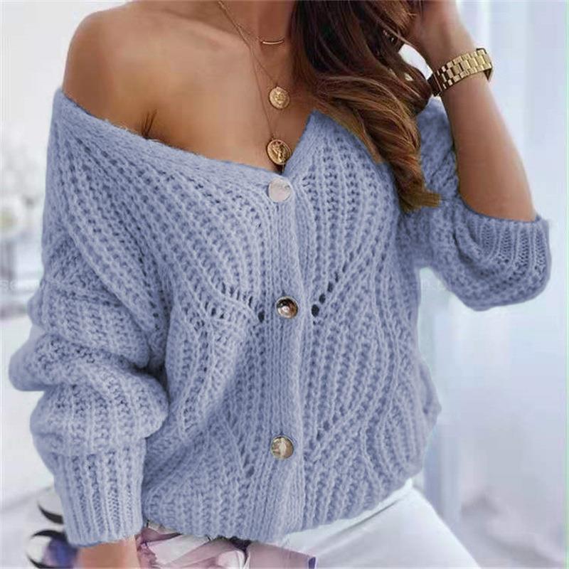 Tjejers chunky knit cardigan med fördelaktig öppen design och dekorativa knapppdetaljer Mirla-Eva Jonsson