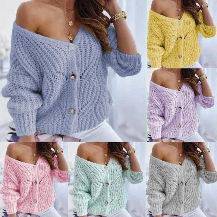 Tjejers chunky knit cardigan med fördelaktig öppen design och dekorativa knapppdetaljer Mirla-Eva Jonsson