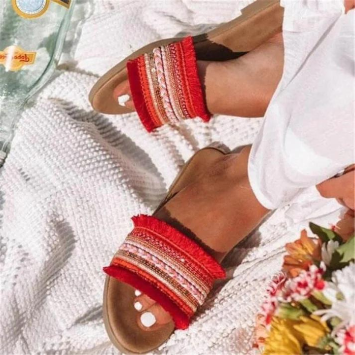 Tofflor - Slip On - Boho Style - Dam Sandaler - Sommarskor-Eva Jonsson