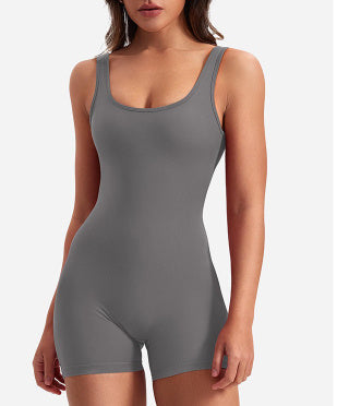 Träningsoverall - Ärmlös - Scrunch Bum - Shortsoverall - Jumpsuit Fitness Wear-Eva Jonsson