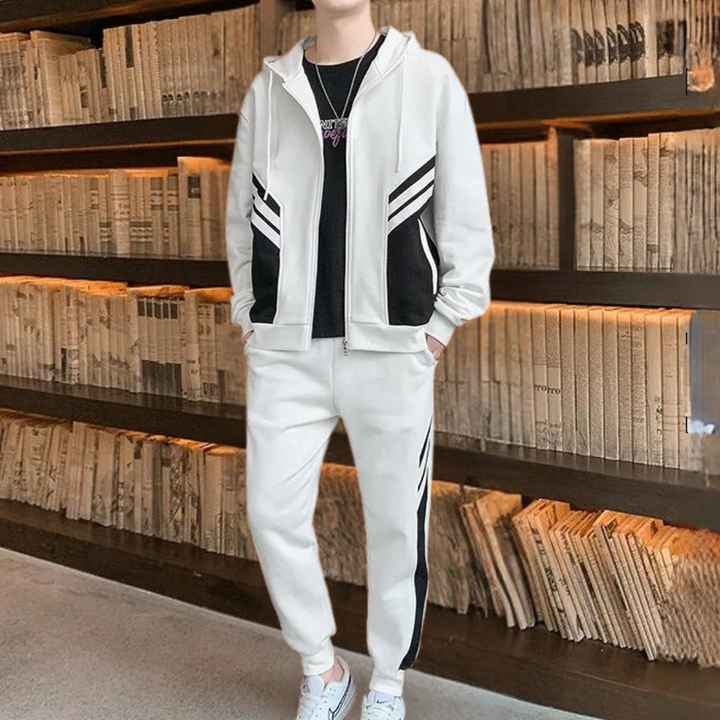 Träningsoverall - Tvådelad jogging med dragkedja för herr Activewear Set-Eva Jonsson