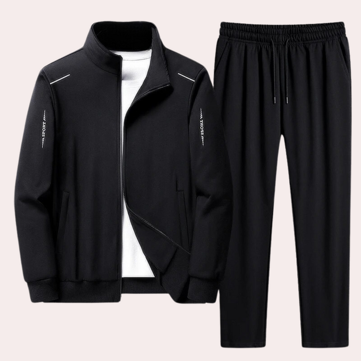 Träningsoverall för herrar - Dragkedja - Elastisk midja - Joggingdräkt - Activewear för herrar-Eva Jonsson