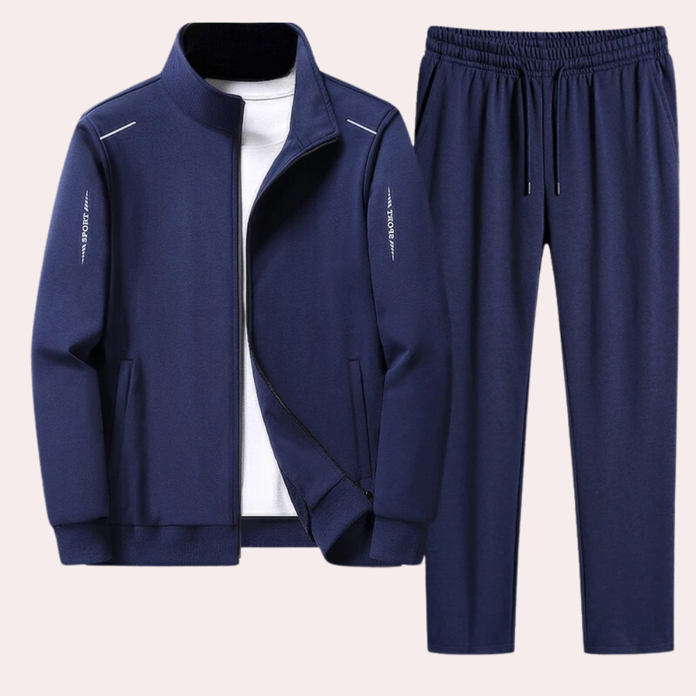 Träningsoverall för herrar - Dragkedja - Elastisk midja - Joggingdräkt - Activewear för herrar-Eva Jonsson