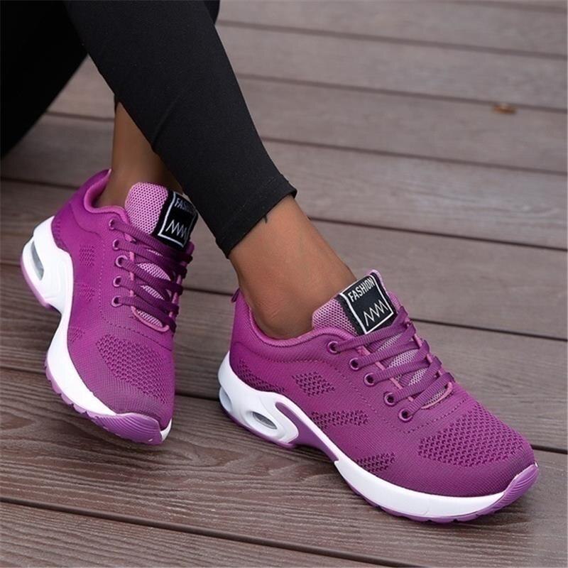 Träningsskor för damer - Snörning - Stöd för hålfoten - Ortopediska skor - Sneakers för damer-Eva Jonsson