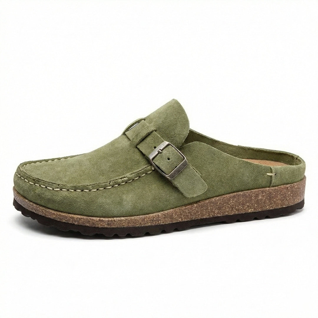 Träskor - Dam Retro Mocka Slip-On Mule-Eva Jonsson
