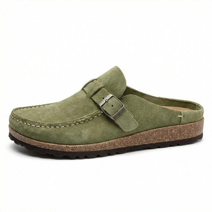 Träskor - Dam Retro Mocka Slip-On Mule-Eva Jonsson