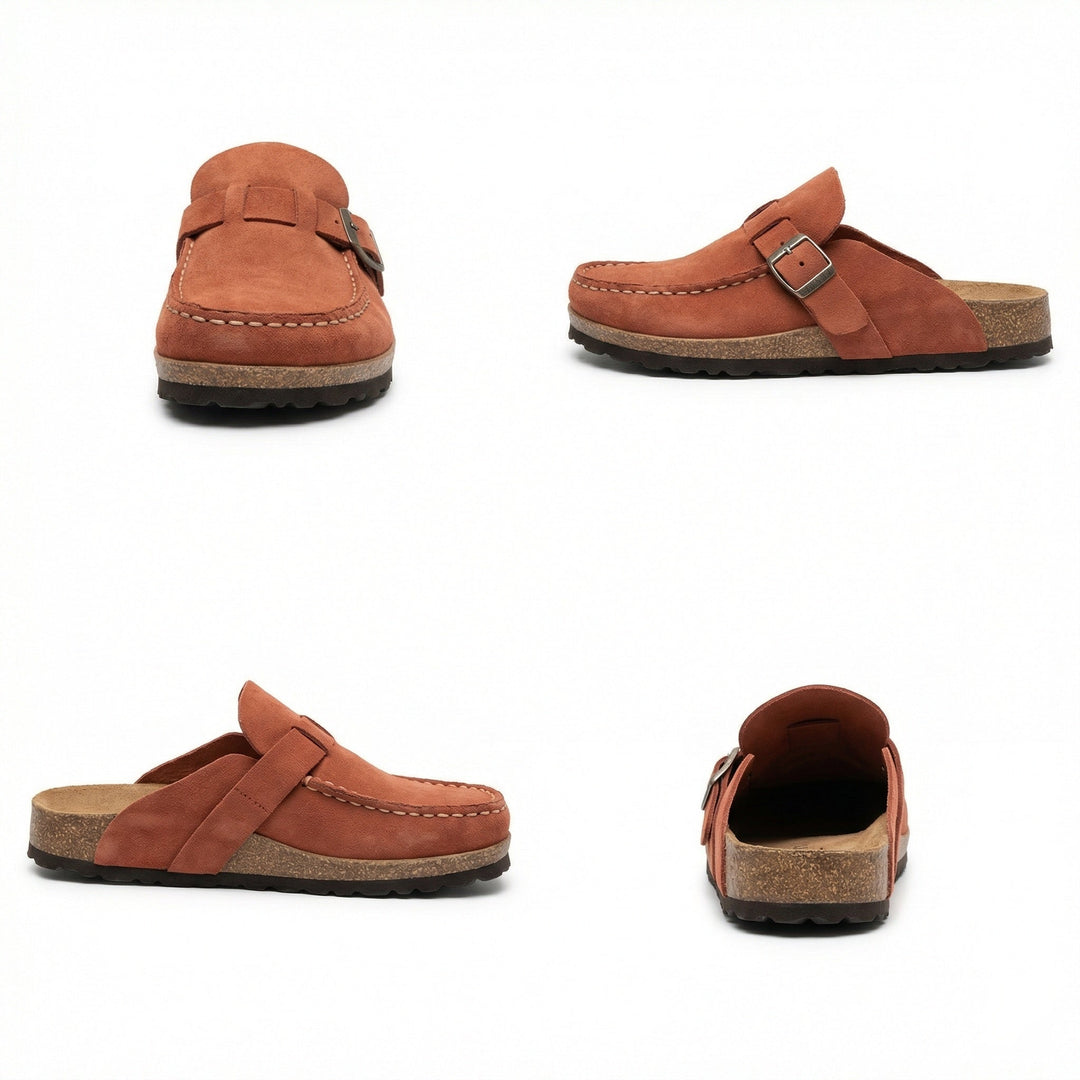 Träskor - Dam Retro Mocka Slip-On Mule-Eva Jonsson