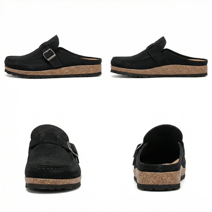 Träskor - Dam Retro Mocka Slip-On Mule-Eva Jonsson