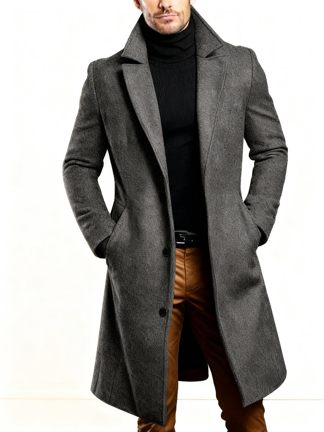 Trench Coat | Herr Kappa, Klassisk, Lång, Enkelknäppt, Polyester-Eva Jonsson