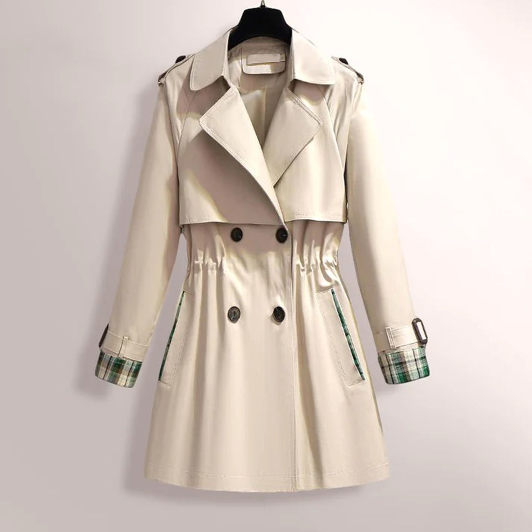 Trenchcoat - Dubbelknäppt - V-ringad - Midilång kappa - Trenchcoat för dam-Eva Jonsson