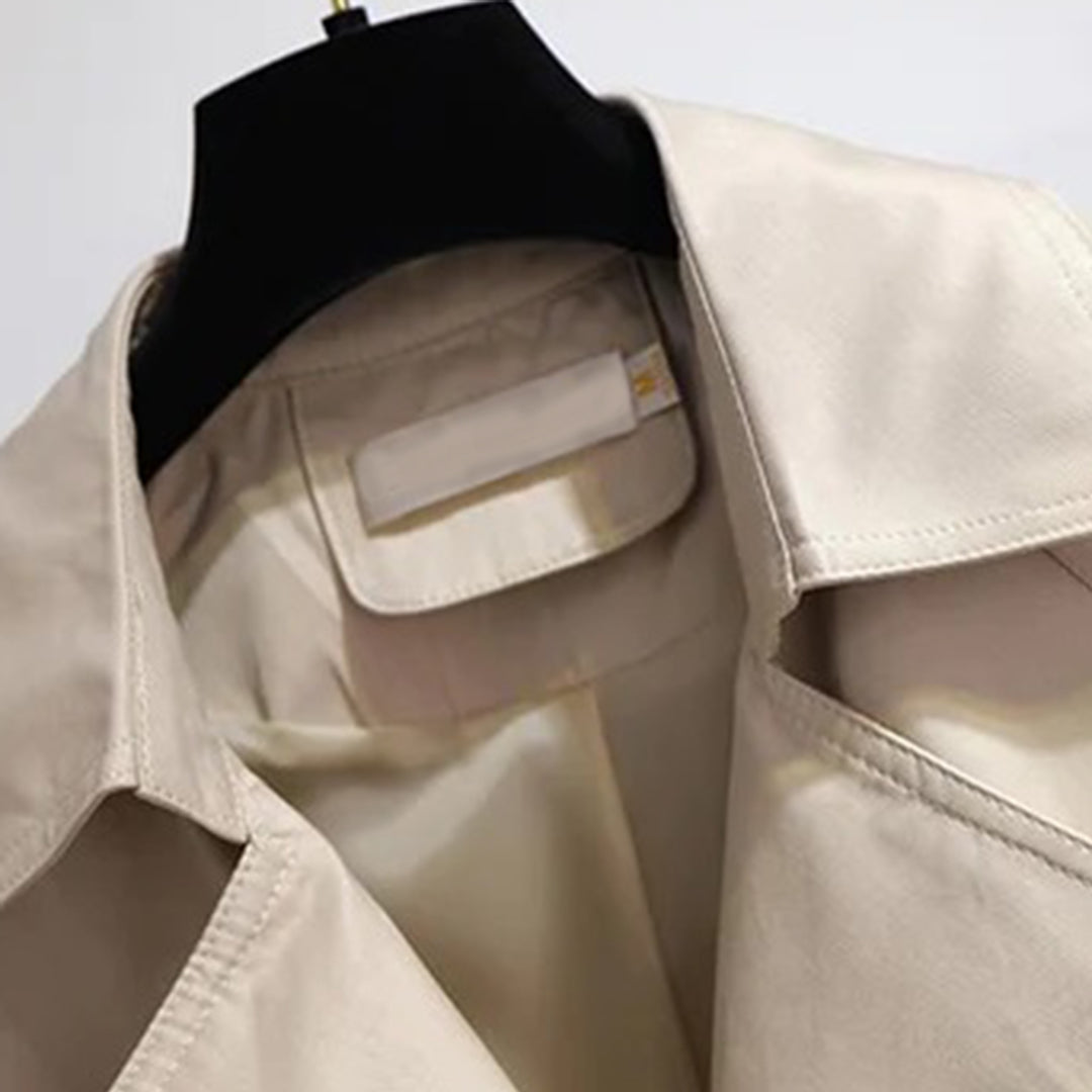 Trenchcoat - Dubbelknäppt - V-ringad - Midilång kappa - Trenchcoat för dam-Eva Jonsson