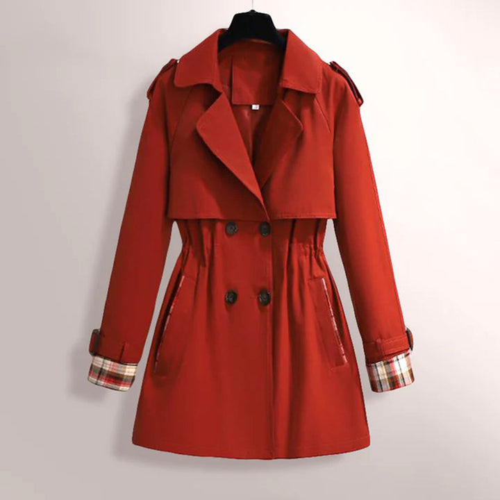 Trenchcoat - Dubbelknäppt - V-ringad - Midilång kappa - Trenchcoat för dam-Eva Jonsson