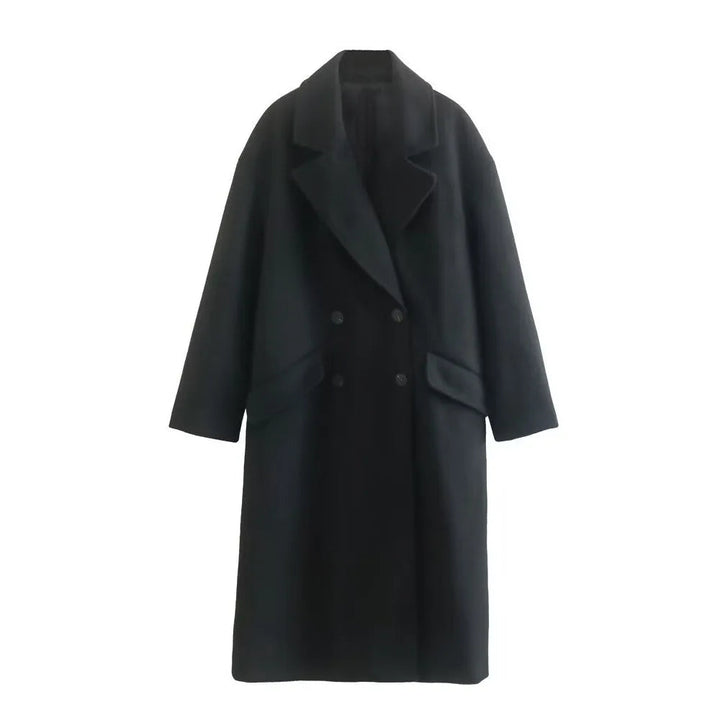 Trenchcoat i ull - Dubbelknäppt - Oversized - Lång ullrock - Vinterrockar & jackor för dam-Eva Jonsson