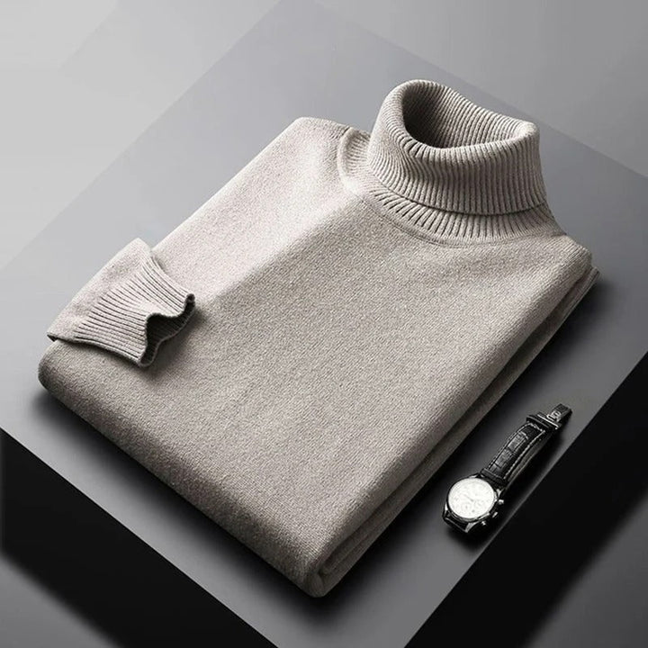 Turtleneck - Hög hals - Smal passform - Stickad tröja - Stickade herrkläder-Eva Jonsson