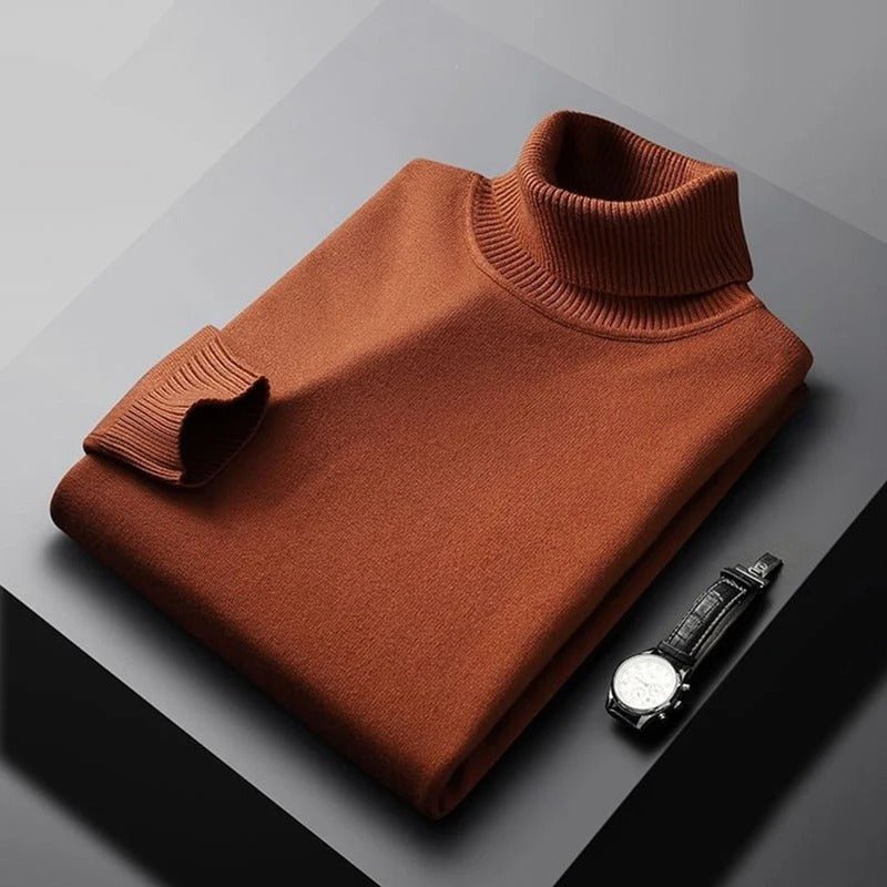 Turtleneck - Hög hals - Smal passform - Stickad tröja - Stickade herrkläder-Eva Jonsson