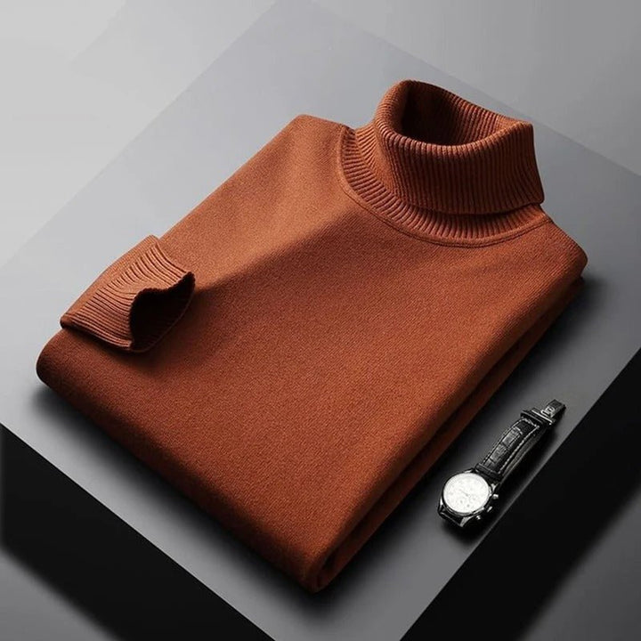Turtleneck - Hög hals - Smal passform - Stickad tröja - Stickade herrkläder-Eva Jonsson