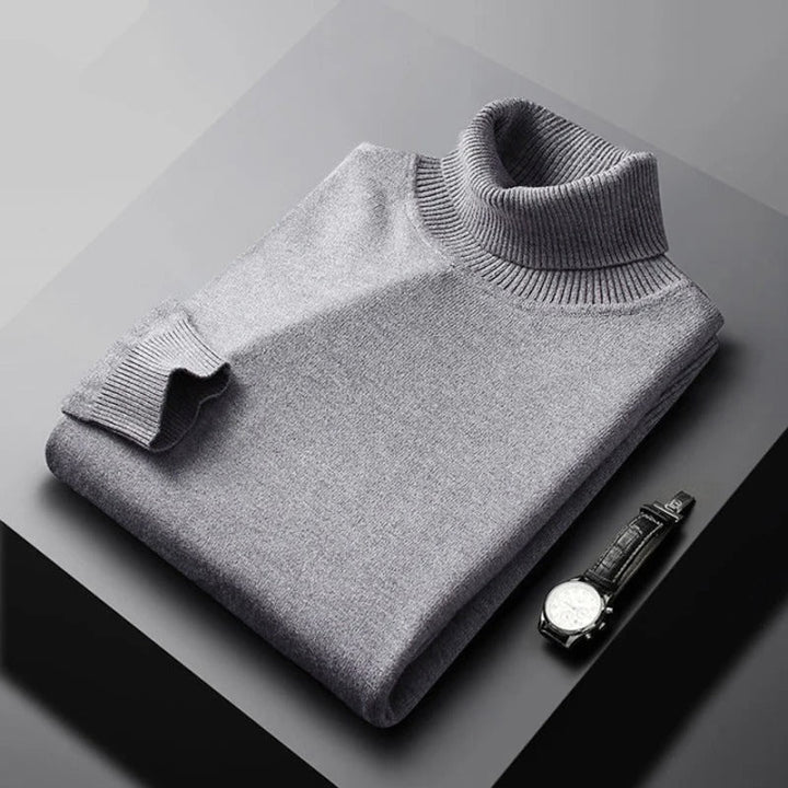 Turtleneck - Hög hals - Smal passform - Stickad tröja - Stickade herrkläder-Eva Jonsson