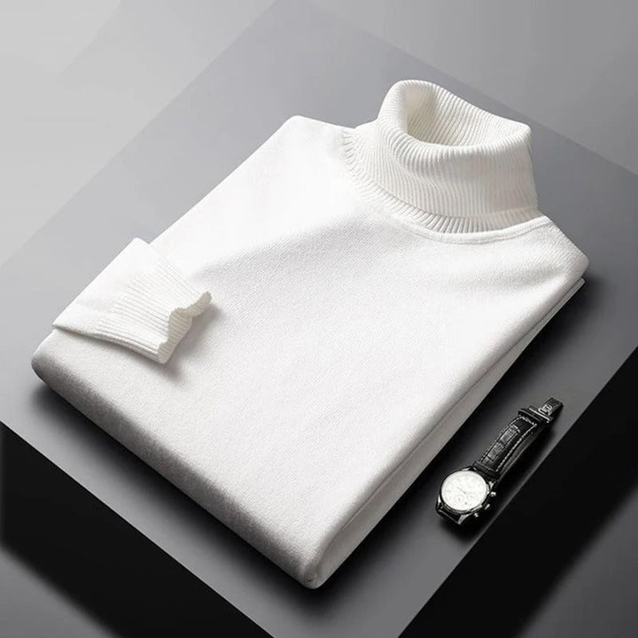 Turtleneck - Hög hals - Smal passform - Stickad tröja - Stickade herrkläder-Eva Jonsson