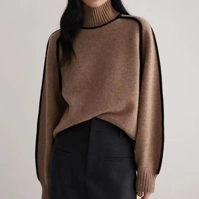 Turtleneck | Pullover | Hög hals | Stickad tröja | Damkläder-Eva Jonsson