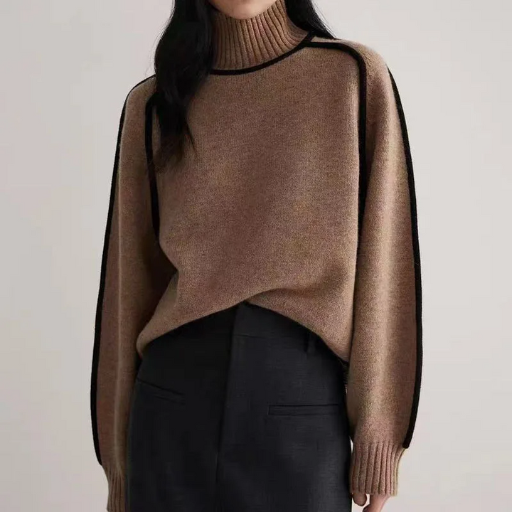 Turtleneck | Pullover | Hög hals | Stickad tröja | Damkläder-Eva Jonsson