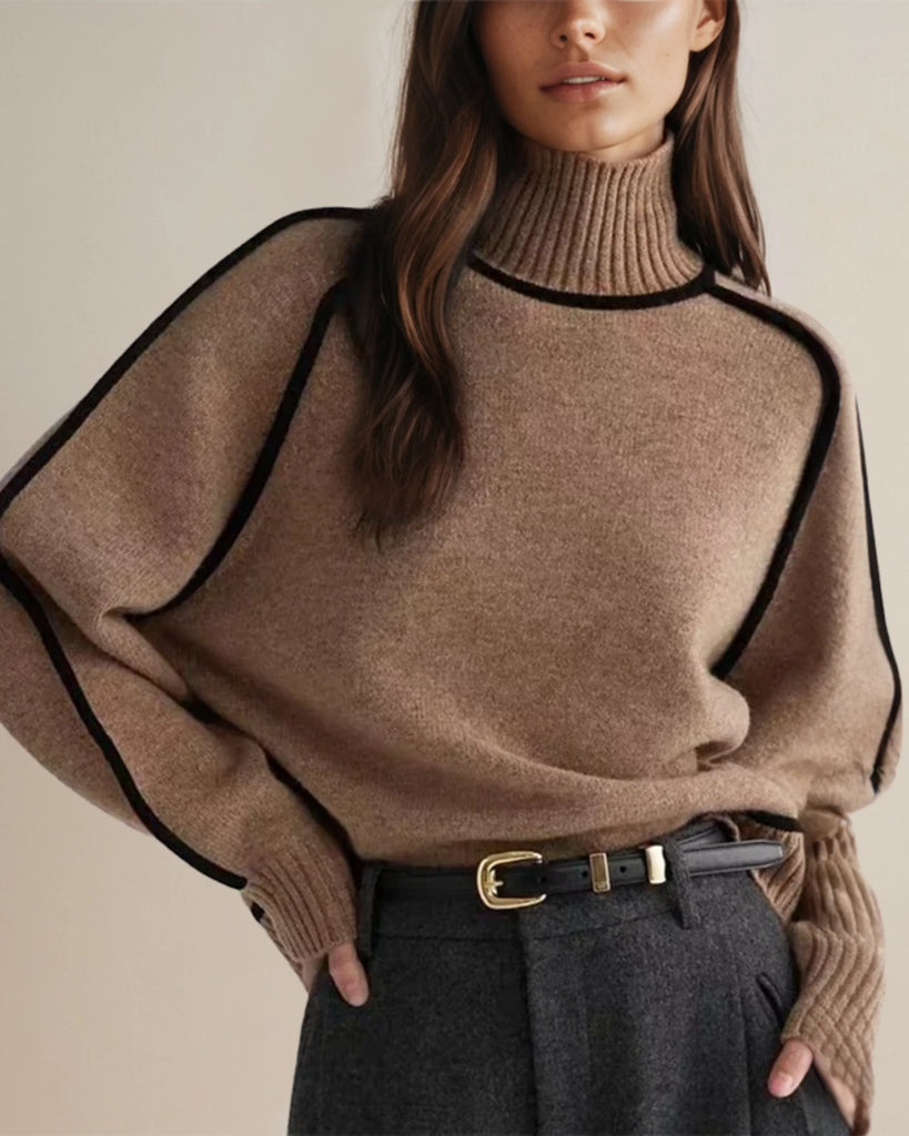 Turtleneck | Pullover | Hög hals | Stickad tröja | Damkläder-Eva Jonsson