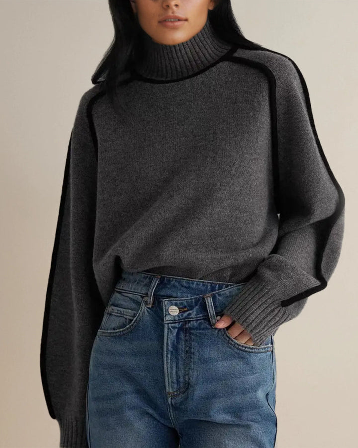 Turtleneck | Pullover | Hög hals | Stickad tröja | Damkläder-Eva Jonsson