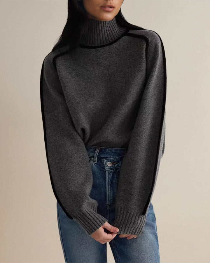 Turtleneck | Pullover | Hög hals | Stickad tröja | Damkläder-Eva Jonsson