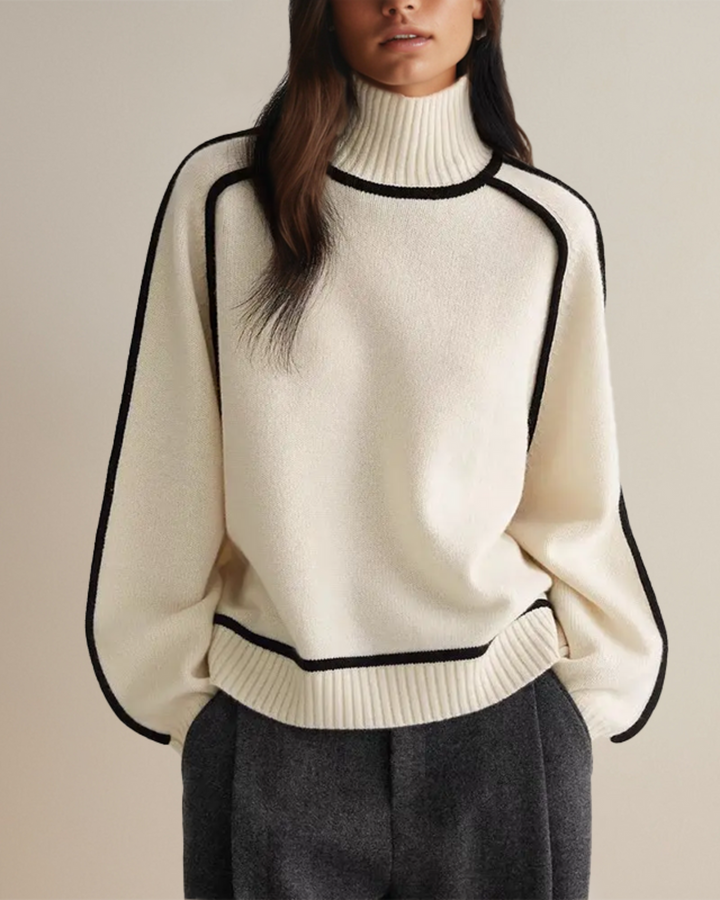 Turtleneck | Pullover | Hög hals | Stickad tröja | Damkläder-Eva Jonsson