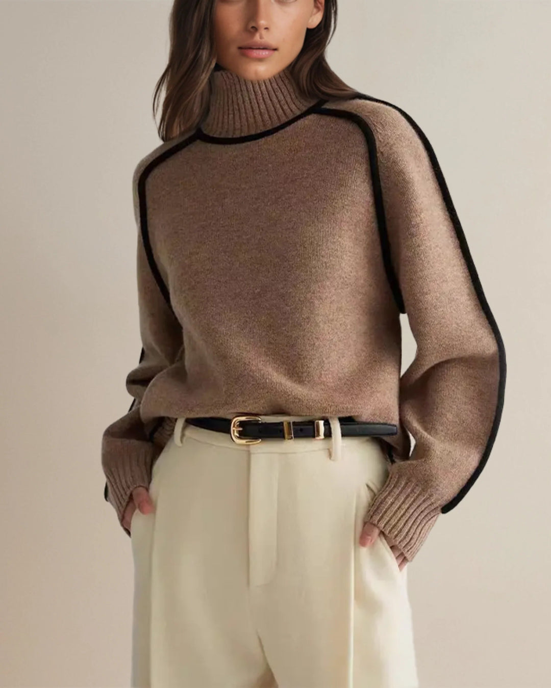 Turtleneck | Pullover | Hög hals | Stickad tröja | Damkläder-Eva Jonsson