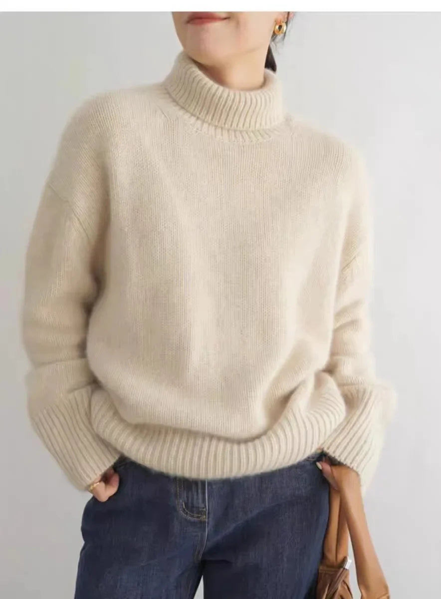 Turtleneck-tröja – Stickad – Roll Neck – Kaşmirtröja – Stickade damkläder-Eva Jonsson