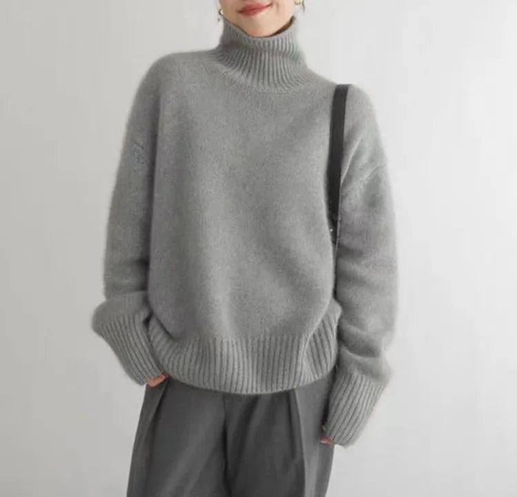 Turtleneck-tröja – Stickad – Roll Neck – Kaşmirtröja – Stickade damkläder-Eva Jonsson