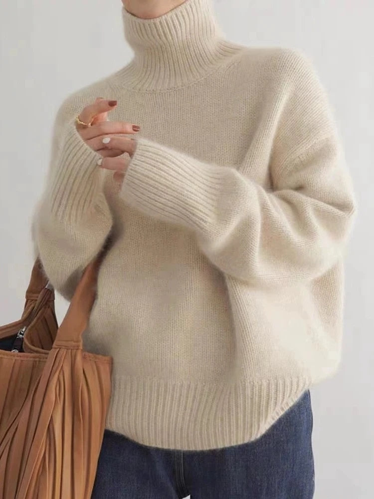 Turtleneck-tröja – Stickad – Roll Neck – Kaşmirtröja – Stickade damkläder-Eva Jonsson