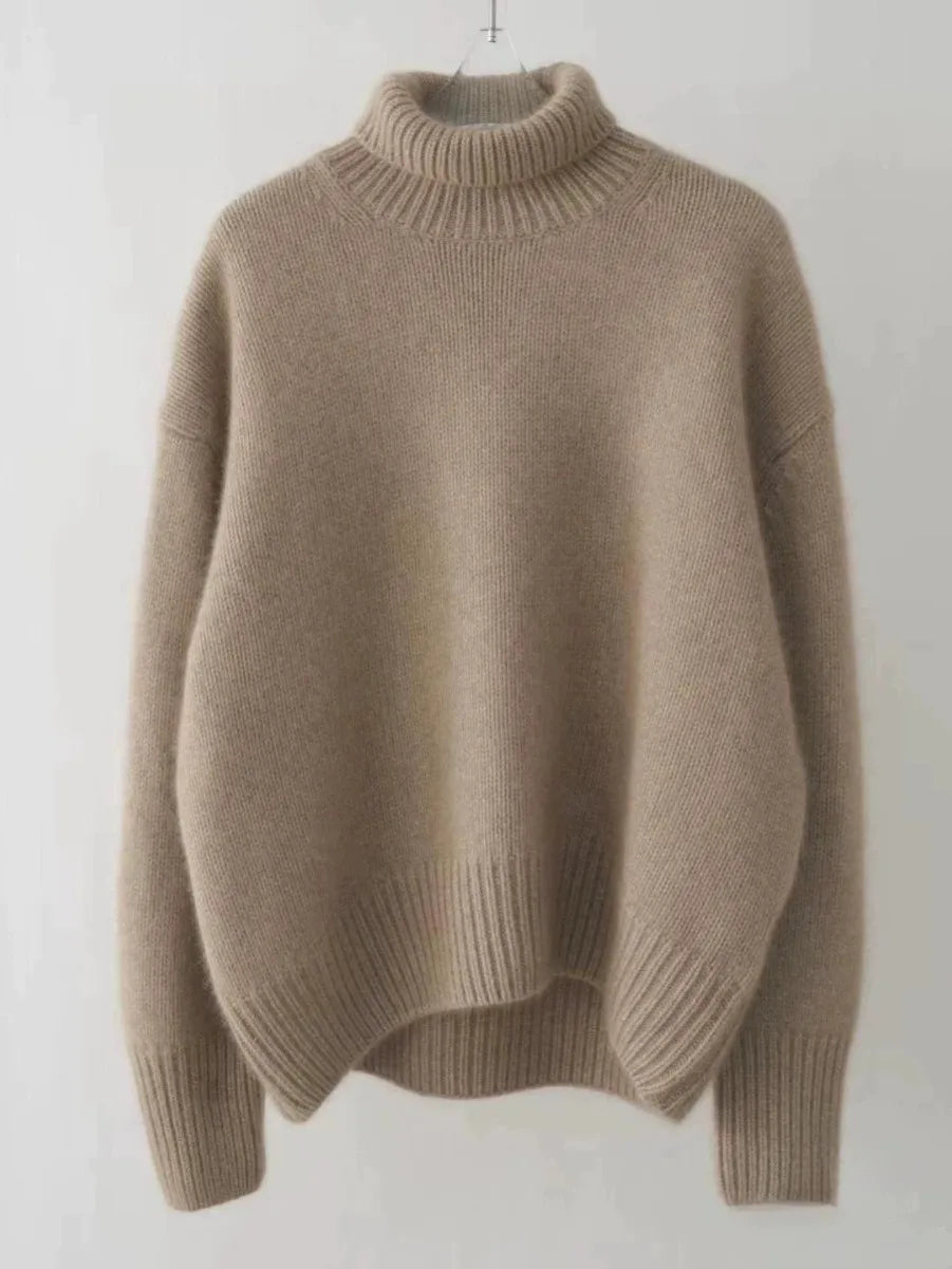 Turtleneck tröja - Stickad - Varm - Cashmere Turtleneck tröja - Damstickat-Eva Jonsson
