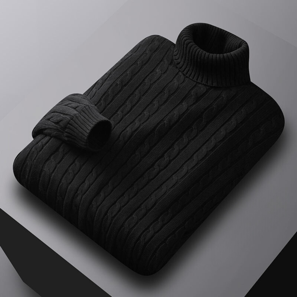 Turtleneck tröja | tunn | smal passform | stickad tröja | herrkläder-Eva Jonsson