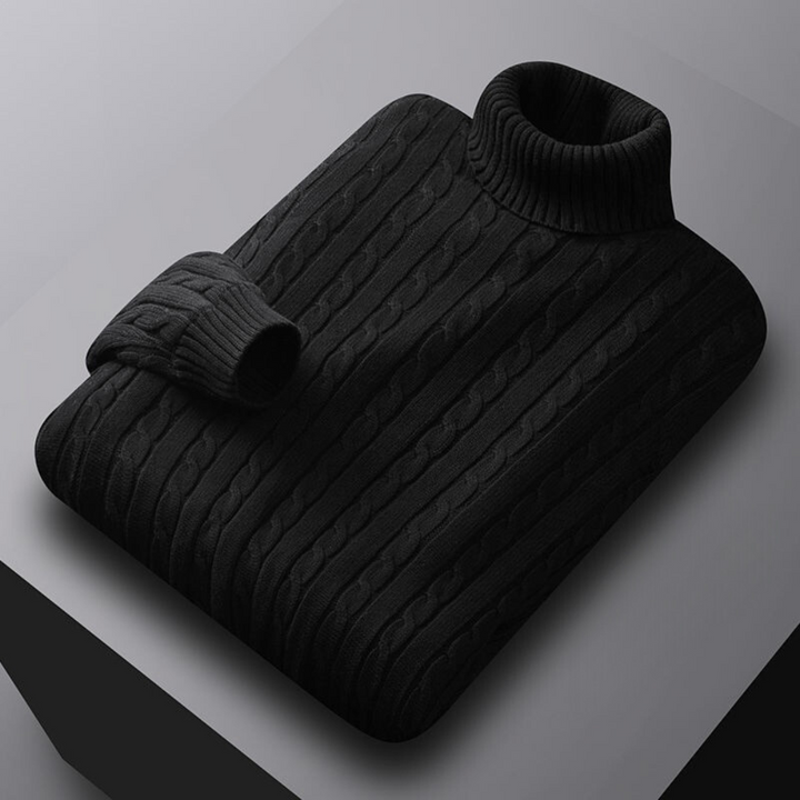Turtleneck tröja | tunn | smal passform | stickad tröja | herrkläder-Eva Jonsson