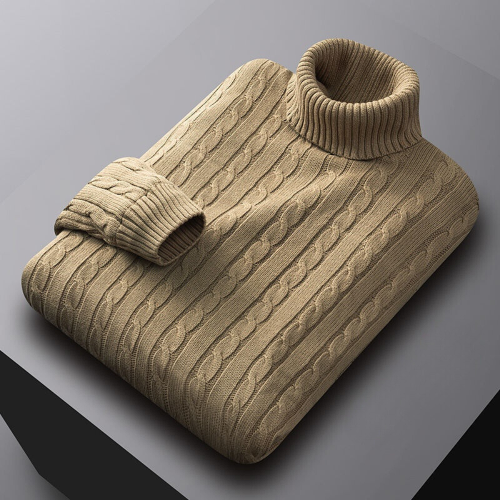 Turtleneck tröja | tunn | smal passform | stickad tröja | herrkläder-Eva Jonsson