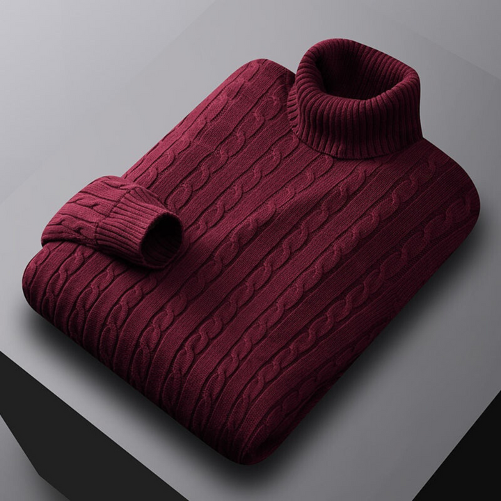 Turtleneck tröja | tunn | smal passform | stickad tröja | herrkläder-Eva Jonsson