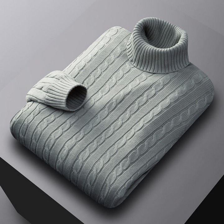 Turtleneck tröja | tunn | smal passform | stickad tröja | herrkläder-Eva Jonsson