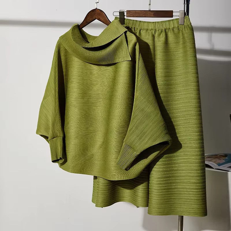 Tvådelad uppsättning - Långärmad Wide Leg Co-Ord Set för kvinnor-Eva Jonsson