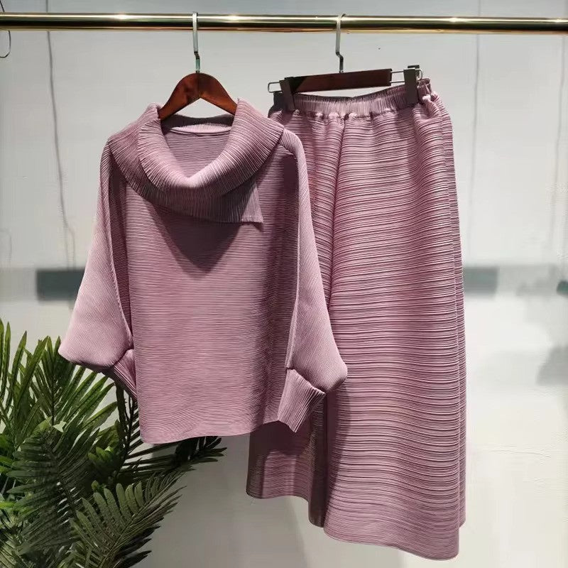 Tvådelad uppsättning - Långärmad Wide Leg Co-Ord Set för kvinnor-Eva Jonsson