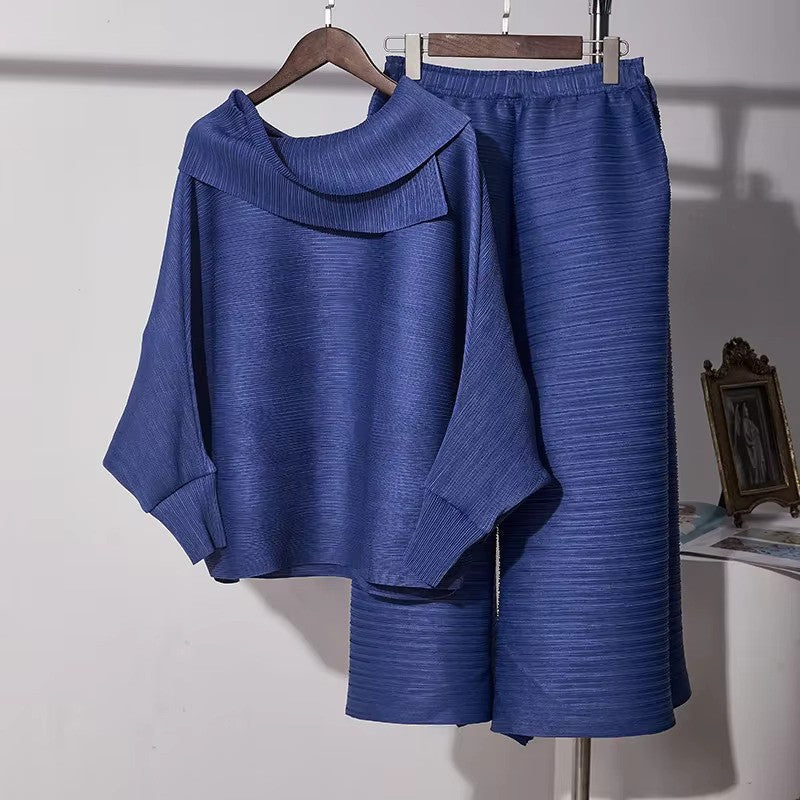 Tvådelad uppsättning - Långärmad Wide Leg Co-Ord Set för kvinnor-Eva Jonsson
