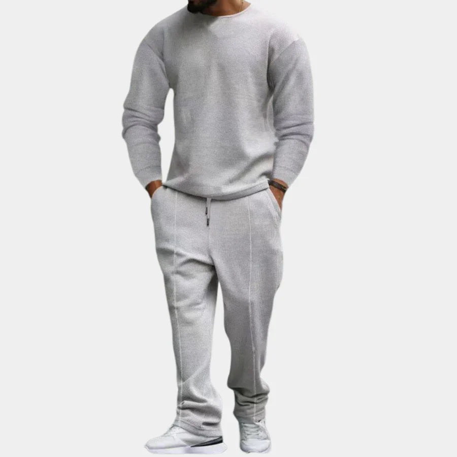 Tvådelat set | Långärmad | Loose Fit | Lounge-set | Co-Ord-set för män-Eva Jonsson