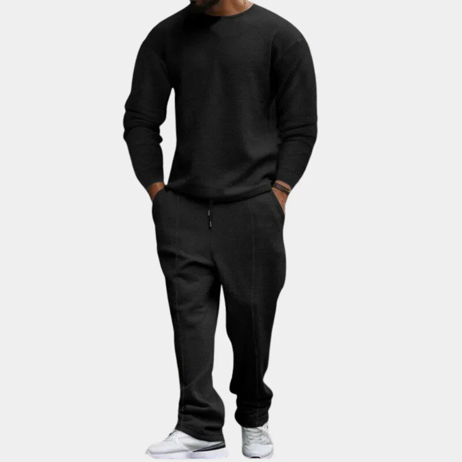 Tvådelat set | Långärmad | Loose Fit | Lounge-set | Co-Ord-set för män-Eva Jonsson