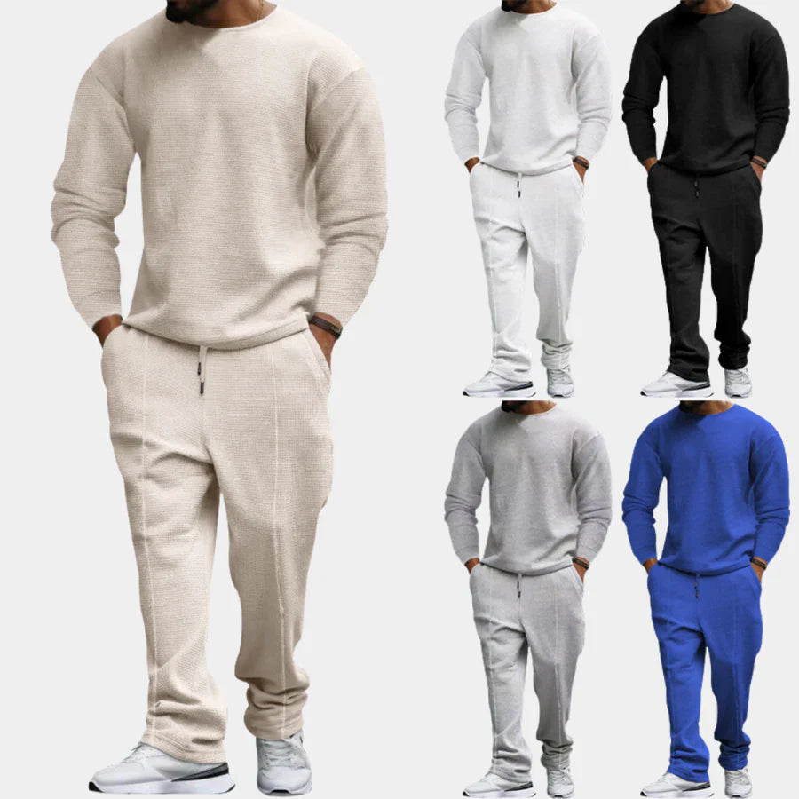 Tvådelat set | Långärmad | Loose Fit | Lounge-set | Co-Ord-set för män-Eva Jonsson