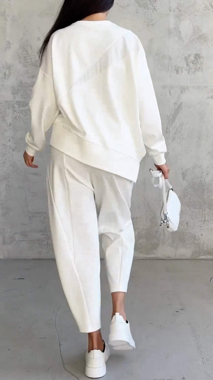 Tvådelat set - Långärmad - Överdimensionerad pullover - Co-Ord Set - Damkläder-Eva Jonsson
