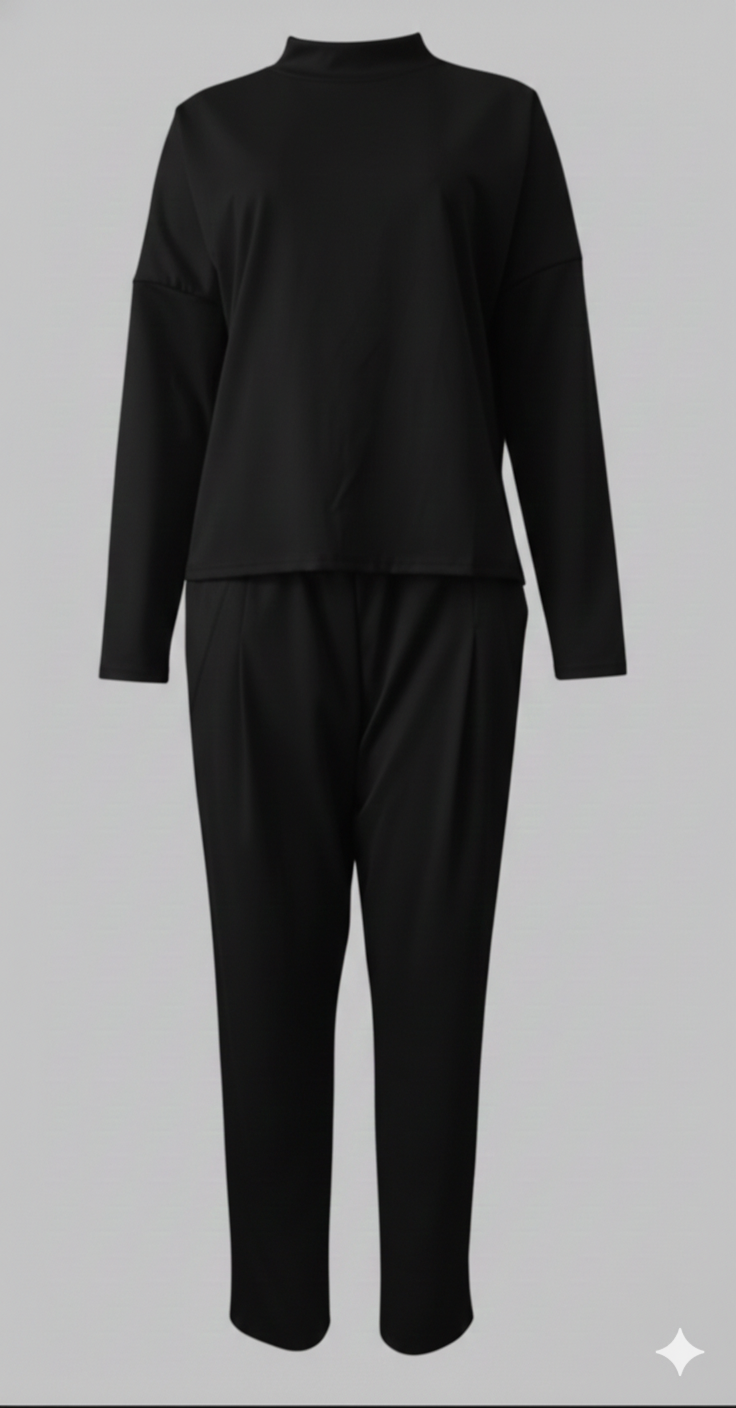 Tvådelat set - Långärmad - Överdimensionerad pullover - Co-Ord Set - Damkläder-Eva Jonsson