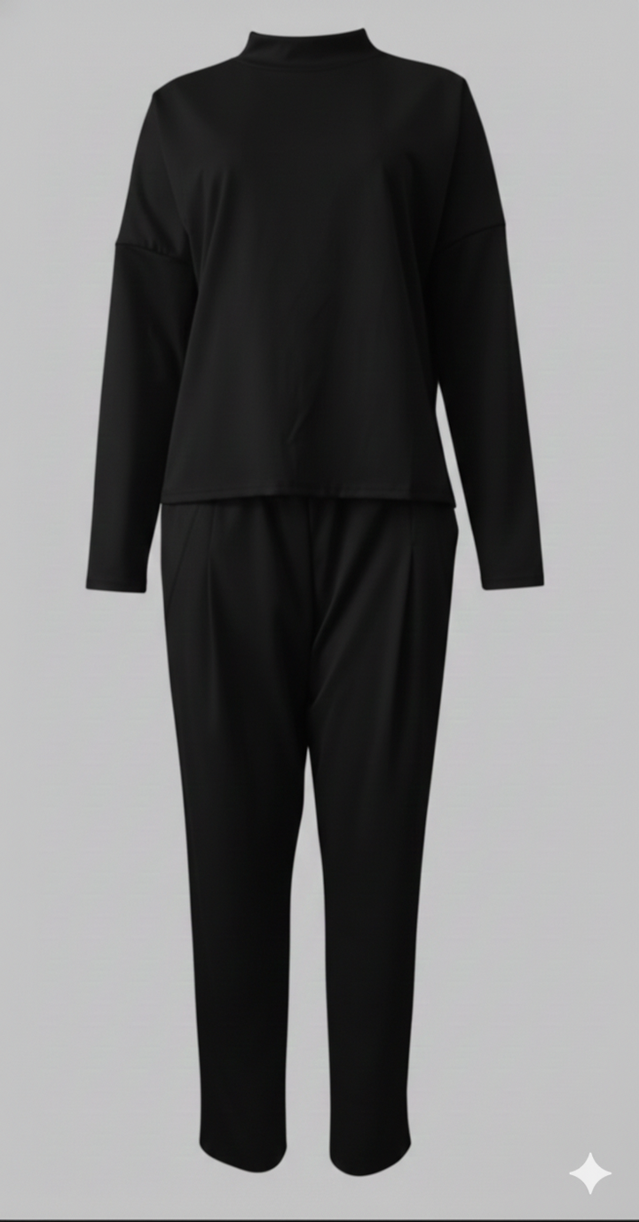 Tvådelat set - Långärmad - Överdimensionerad pullover - Co-Ord Set - Damkläder-Eva Jonsson