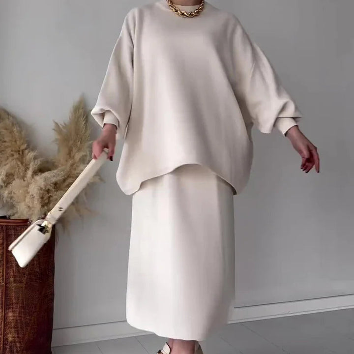 Tvådelat set - Oversized - Långärmad - Midikjol - Damkollektion-Eva Jonsson