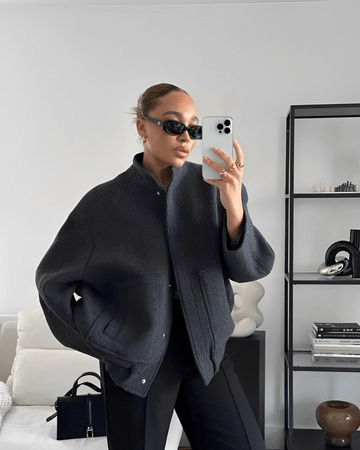Ulljacka - Knäppning - Fickor - Oversized jacka - Damjacka-Eva Jonsson
